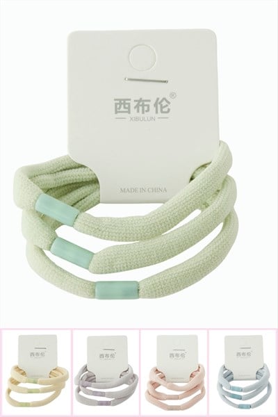 3 Adet Boncuklu Lastikli Toka