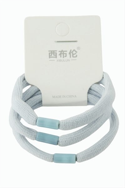 3 Adet Boncuklu Lastikli Toka