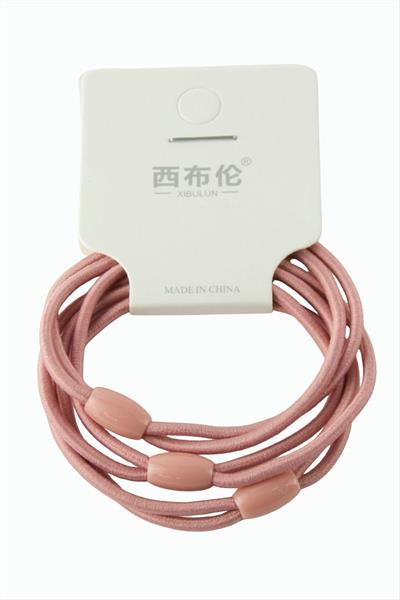 3 Adet Boncuklu Lastikli Toka