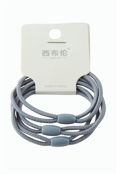 3 Adet Boncuklu Lastikli Toka