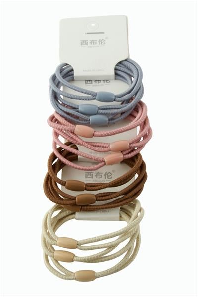 3 Adet Boncuklu Lastikli Toka