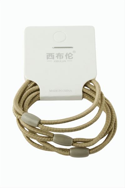 3 Adet Boncuklu Lastikli Toka