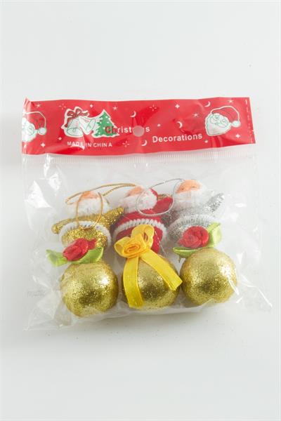 3 Adet Noel Baba Yılbaşı Ağaç Süsü