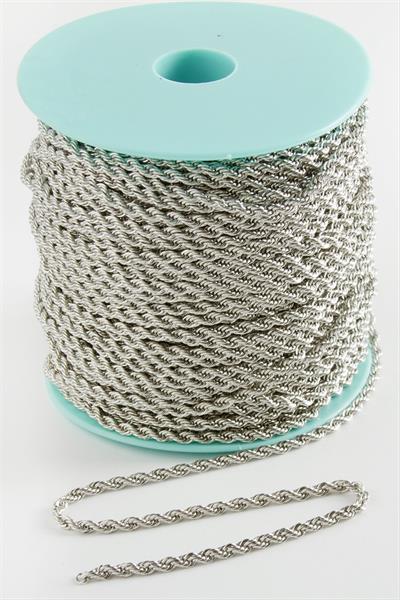 3 mm Gümüş Renkli Kuyumcu Zinciri 50 Metre