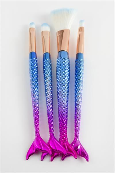 4 Adet Balık Makyaj Fırça Seti