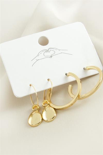 4 Adet Damla Halka Küpe