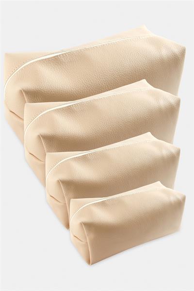 4 Adet El Tutmalı Makyaj Çantası