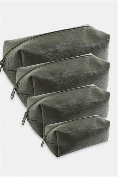 4 Adet El Tutmalı Makyaj Çantası