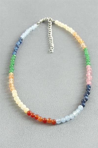 4 mm Karışık Doğaltaşlı Kolye