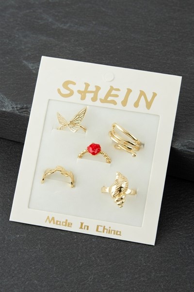 5 Adet Çilek Lüx Eklem Yüzük