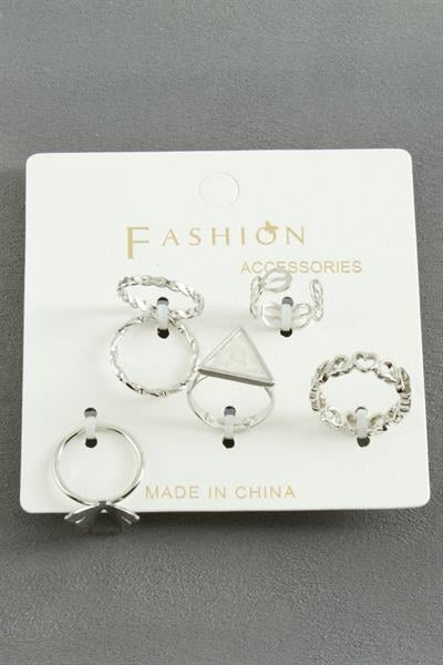 5 Adet Karışık Lüks Eklem Yüzük