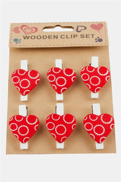 6 Adet Kalp Süs Mandal