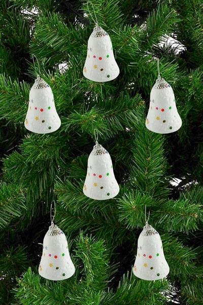 6 Adet Çan Yılbaşı Ağaç Süsü 6 cm