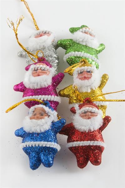 6 Adet Küçük Noel Baba Yılbaşı Ağaç Süsü