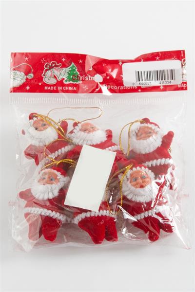 6 Adet Küçük Noel Baba Yılbaşı Ağaç Süsü