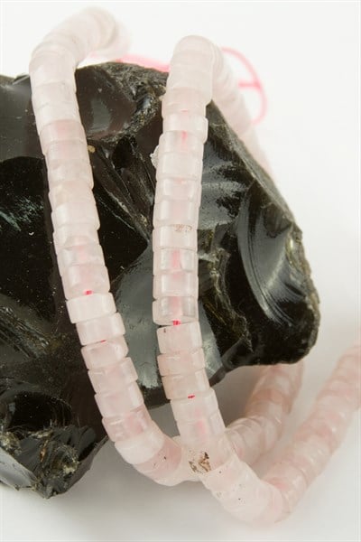 6 mm Disk Pembe Kuvars Taşı