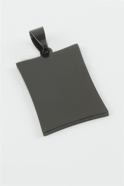 Dikdörtgen İsim Yazılabilir Çelik Kolye Ucu 2*3 cm