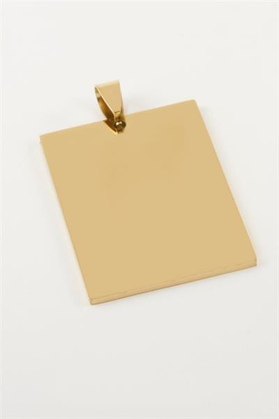 Dikdörtgen İsim Yazılabilir Çelik Kolye Ucu 2,2*3,7 cm