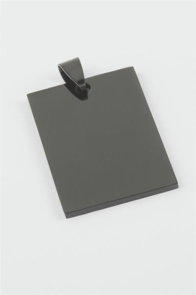 Dikdörtgen İsim Yazılabilir Çelik Kolye Ucu 2,2*3,7 cm