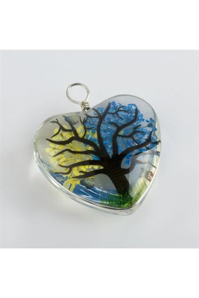 Kalp Canlı Kolye Ucu 2,5 cm