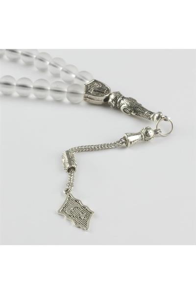 Mercan-Buzlu Kuvars Doğaltaş Tesbih 8 mm