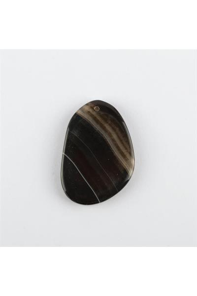 Özel Kesim Doğaltaş Plaka Akik Kolye Ucu