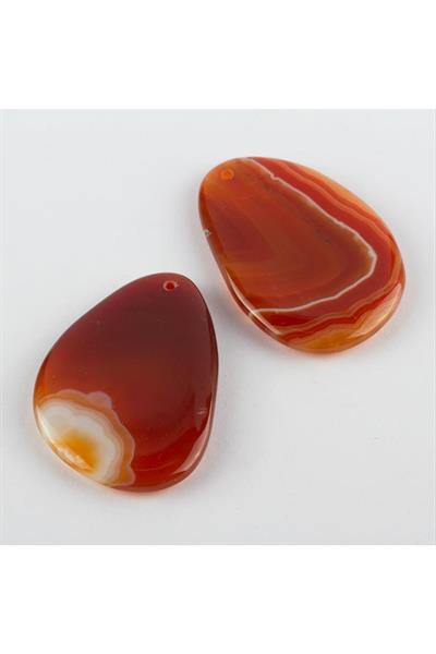 Özel Kesim Doğaltaş Plaka Akik Kolye Ucu