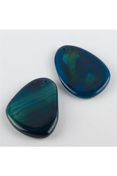 Özel Kesim Doğaltaş Plaka Akik Kolye Ucu