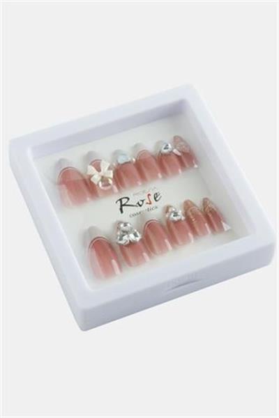 Rose Taşlı Takma Tırnak