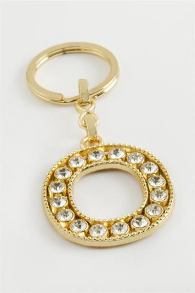 Sarı Renkli Taşlı Harf Anahtarlık