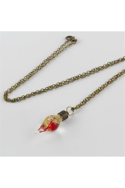 Sulu Çiçek Fanus Canlı Kolye