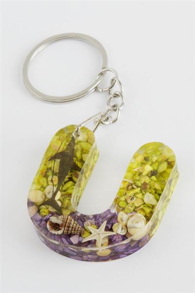 U Harfli Epoksi Anahtarlık