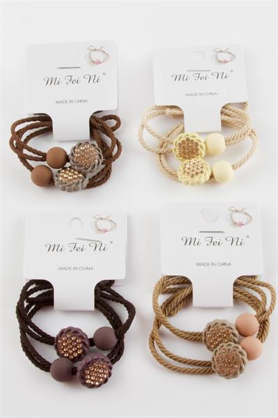 Yuvarlak Taşlı Lastikli Toka 2 Adet