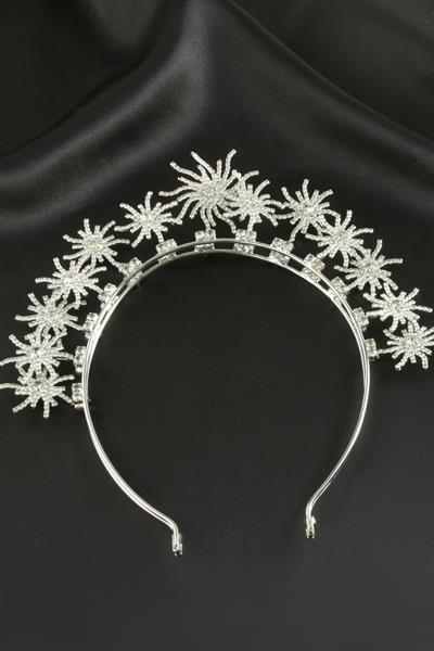 Ağaç Lüks Taşlı Gelin Tacı