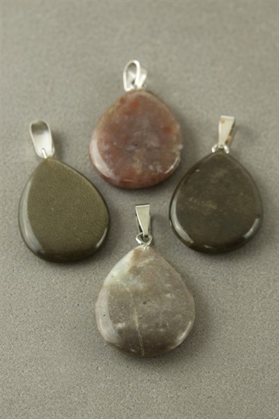 Akik Oval Doğaltaş Kolye Ucu 1 Adet