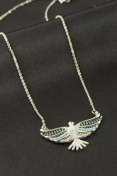 Anka Kuşu Zirkon Taşlı Kolye