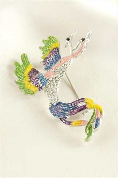 Ankakuşu Mineli Taşlı Broş