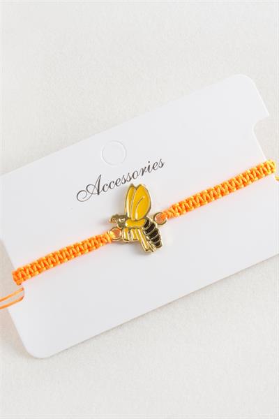 Arı Makrome Örgülü Bileklik