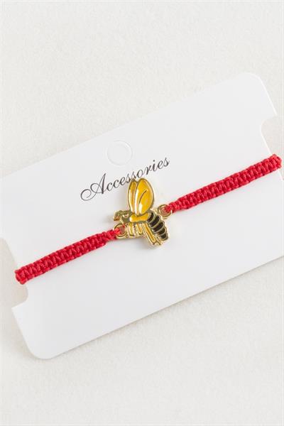 Arı Makrome Örgülü Bileklik