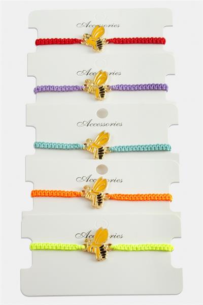 Arı Makrome Örgülü Bileklik