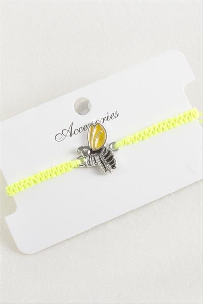 Arı Makrome Örgülü Bileklik