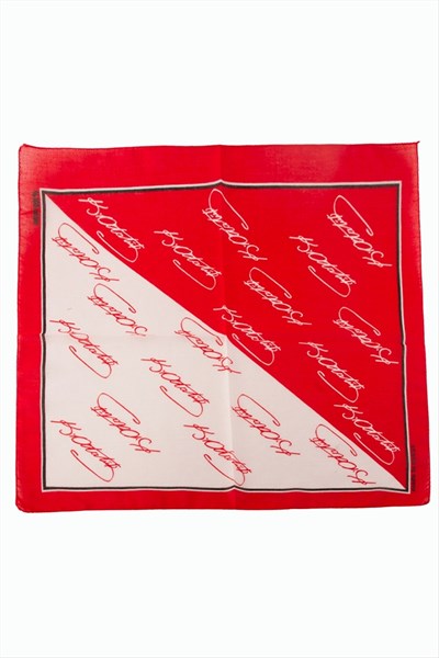 Atatürk İmzalı Desenli Bandana 50*50