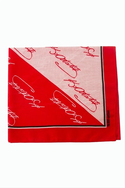Atatürk İmzalı Desenli Bandana 50*50