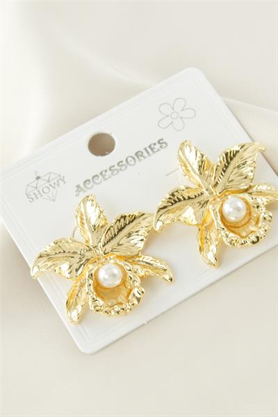 Ay Çiçeği Metal Küpe