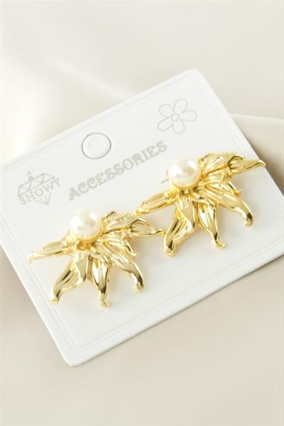 Ay Çiçeği Metal Küpe