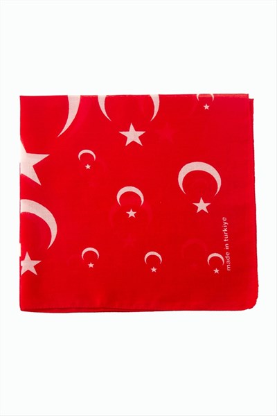 Ay Yıldız Desenli Bandana 50*50