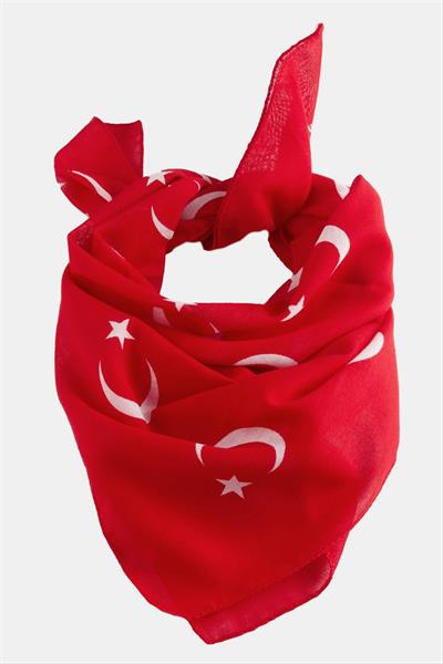 Ay Yıldız Desenli Bandana 50*50