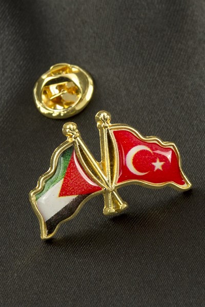 Ay Yıldız Filistin Yaka Rozet