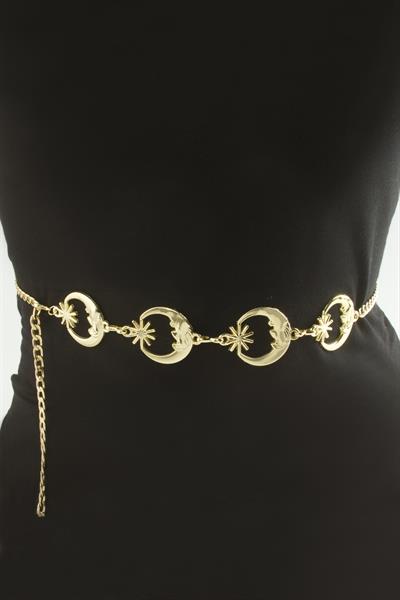 Ay Yıldız Metal Zincir Kemer