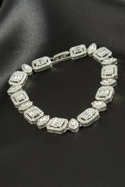 Baget  Taşlı Lüks Çelik Bileklik